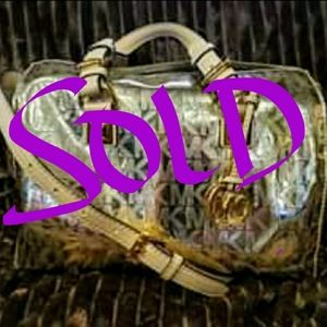 Metallic Gold MK purse